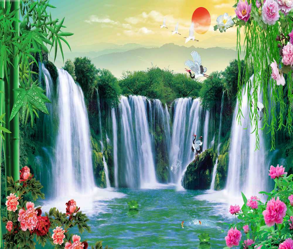 Wall Decors Waterfall Natural Wall backgrounds