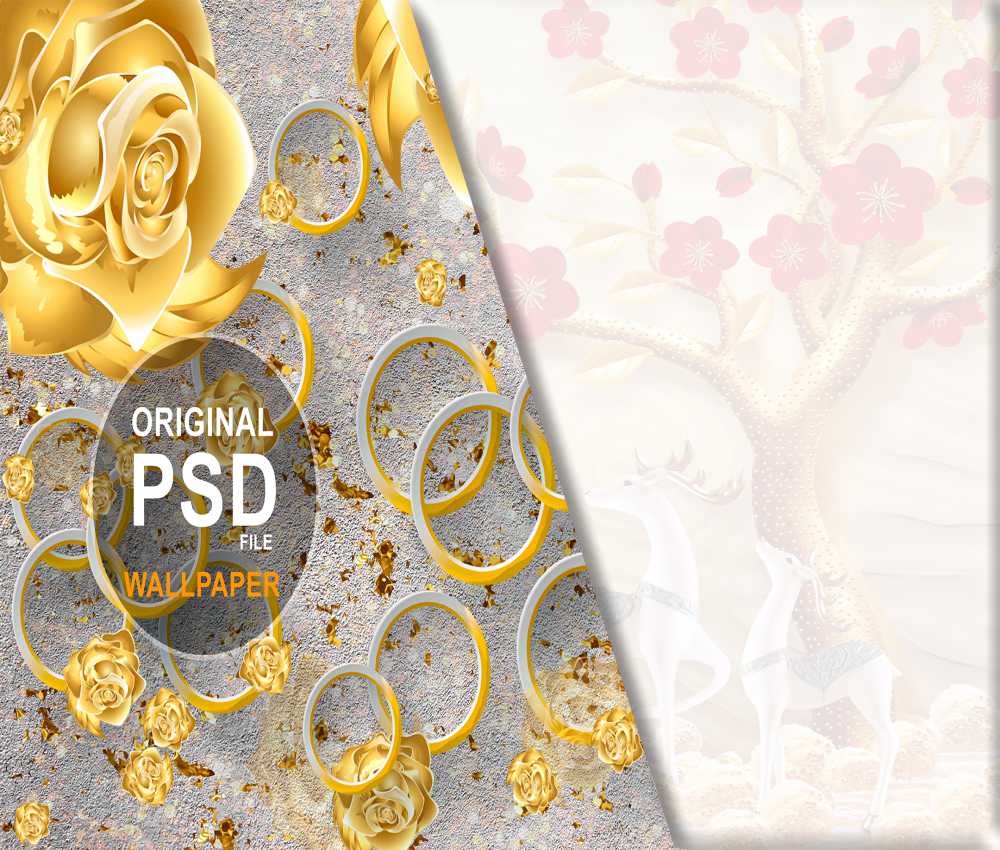 Jewelry Gold Pattern Wall Backgrounds PSD Design Collections - ImgPaper
